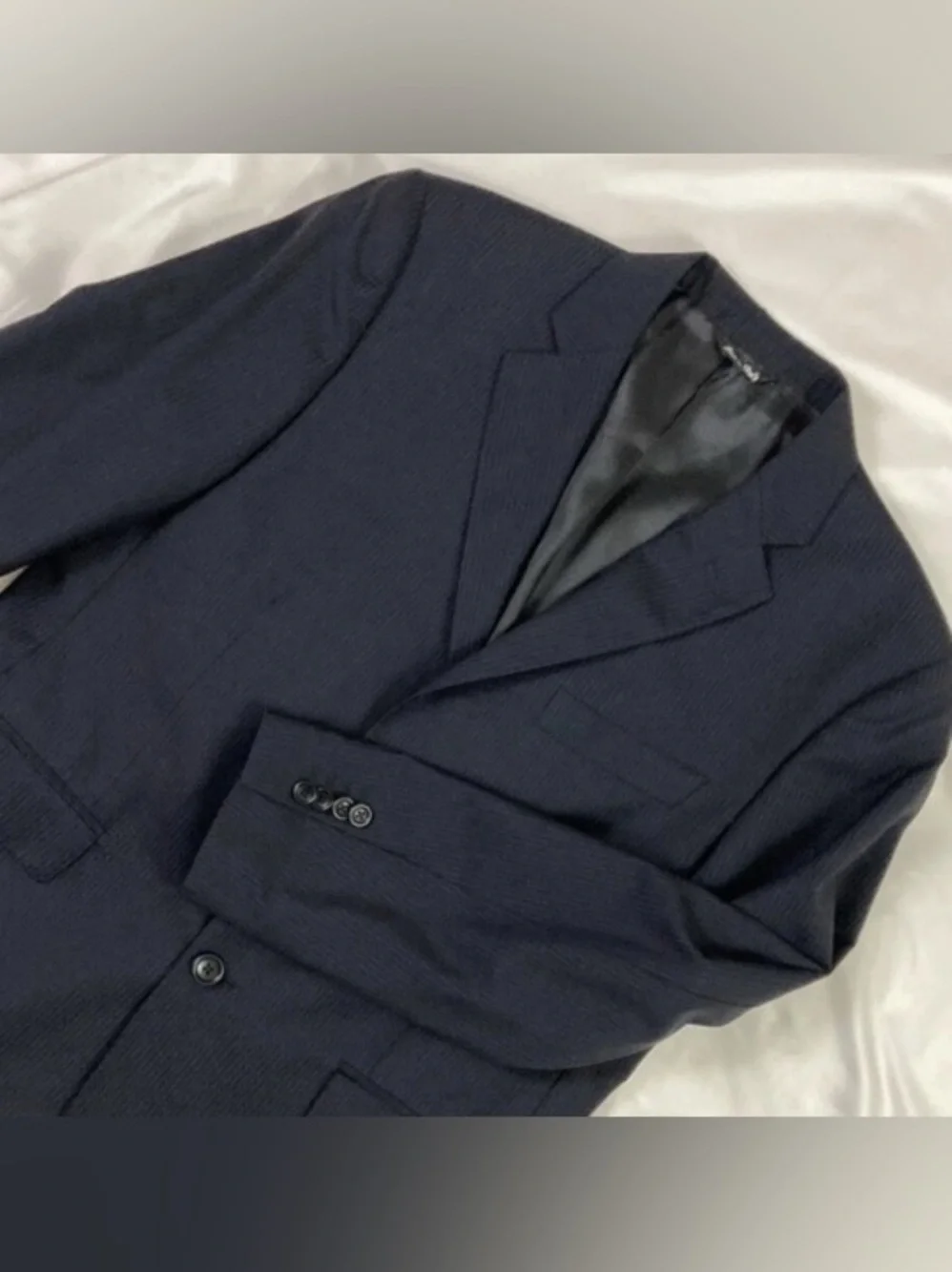 Ermenegildo Zegna Traveller Suit Coat Mens Size 38 Drop 6S Blue Pinstripe